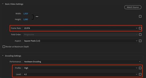 premiere export settings